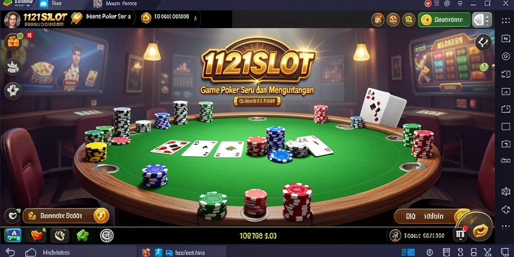 Tampilan screenshot utama 1121SLOT menampilkan gameplay poker yang menarik dan dinamis.