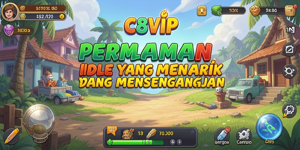 Tampilan gameplay C8VIP yang menarik dan penuh warna.