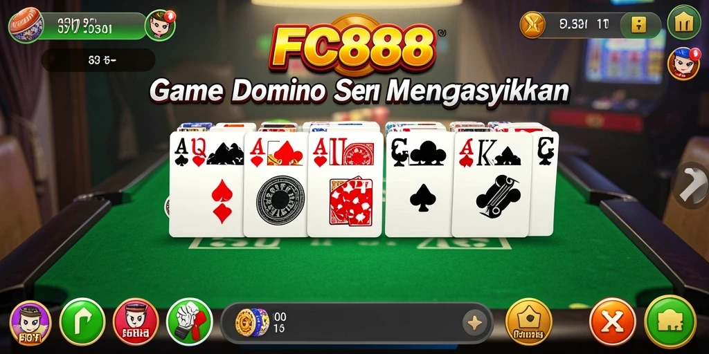 Screenshot gameplay FC888 yang menampilkan suasana permainan Domino.