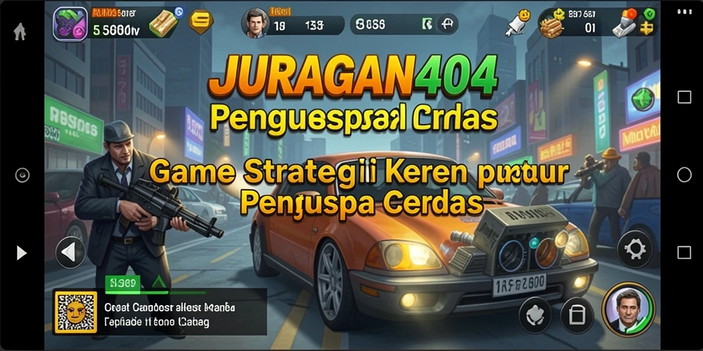 Tampilan gameplay menarik dari JURAGAN404 dengan elemen strategi.