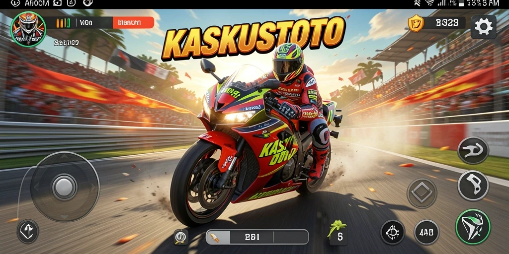 Tampilan menarik dari KASKUSTOTO saat adu balap motor.