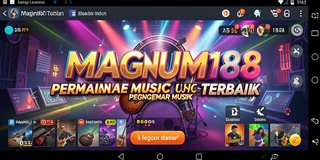 Tangkapan layar MAGNUM188 menampilkan gameplay musik yang menarik dengan antarmuka interaktif.