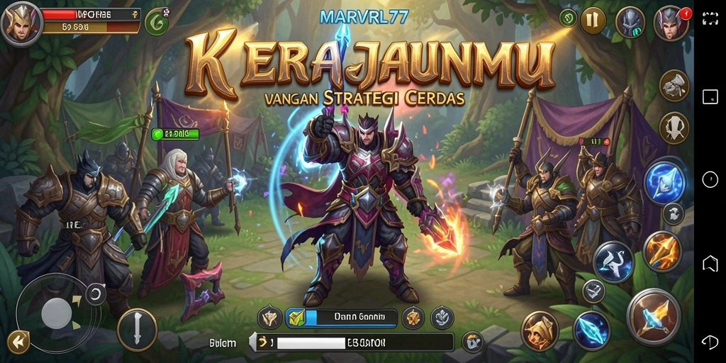 Tangkapan layar MARVRL77 menampilkan aksi Tower Defense yang mendebarkan.