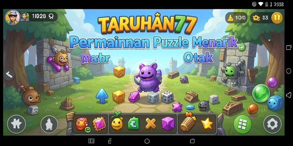 Tampilan gameplay Puzzle yang seru dan menantang di TARUHAN77.
