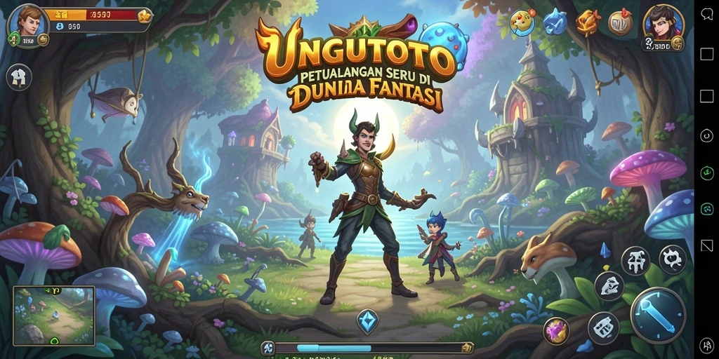Screenshot UNGUTOTO menampilkan aksi pertempuran yang mendebarkan dalam dunia fantasi.