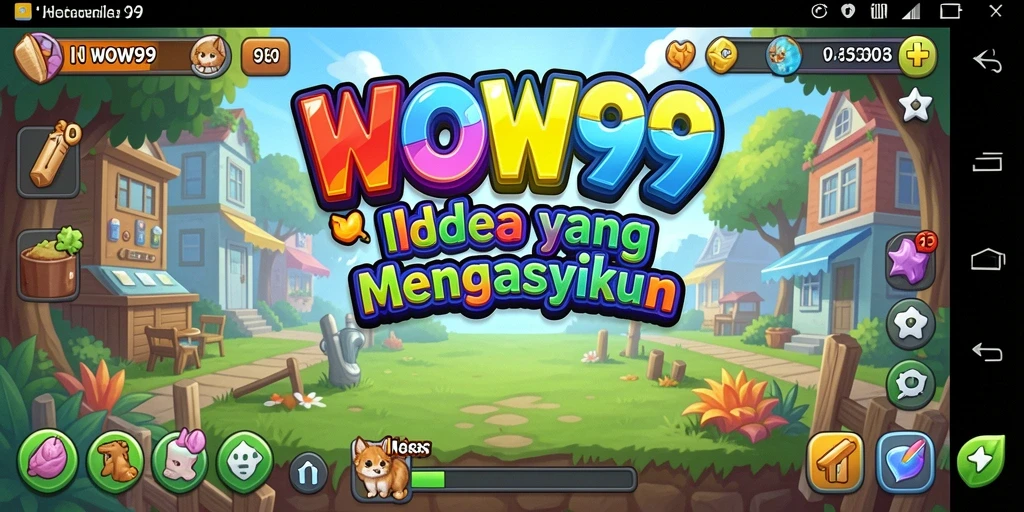 Tampilan menarik dari gameplay Idle WOW99 dengan karakter yang sedang bekerja.