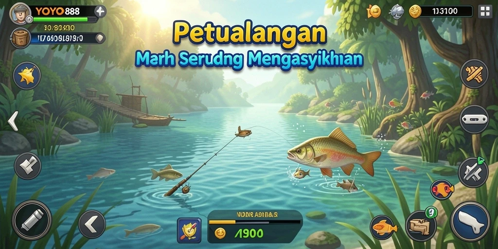 Tampilkan gameplay seru dari petualangan memancing di YOYO88.